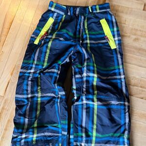 Johnnie B (Boden) plaid snow pants, size 13-14